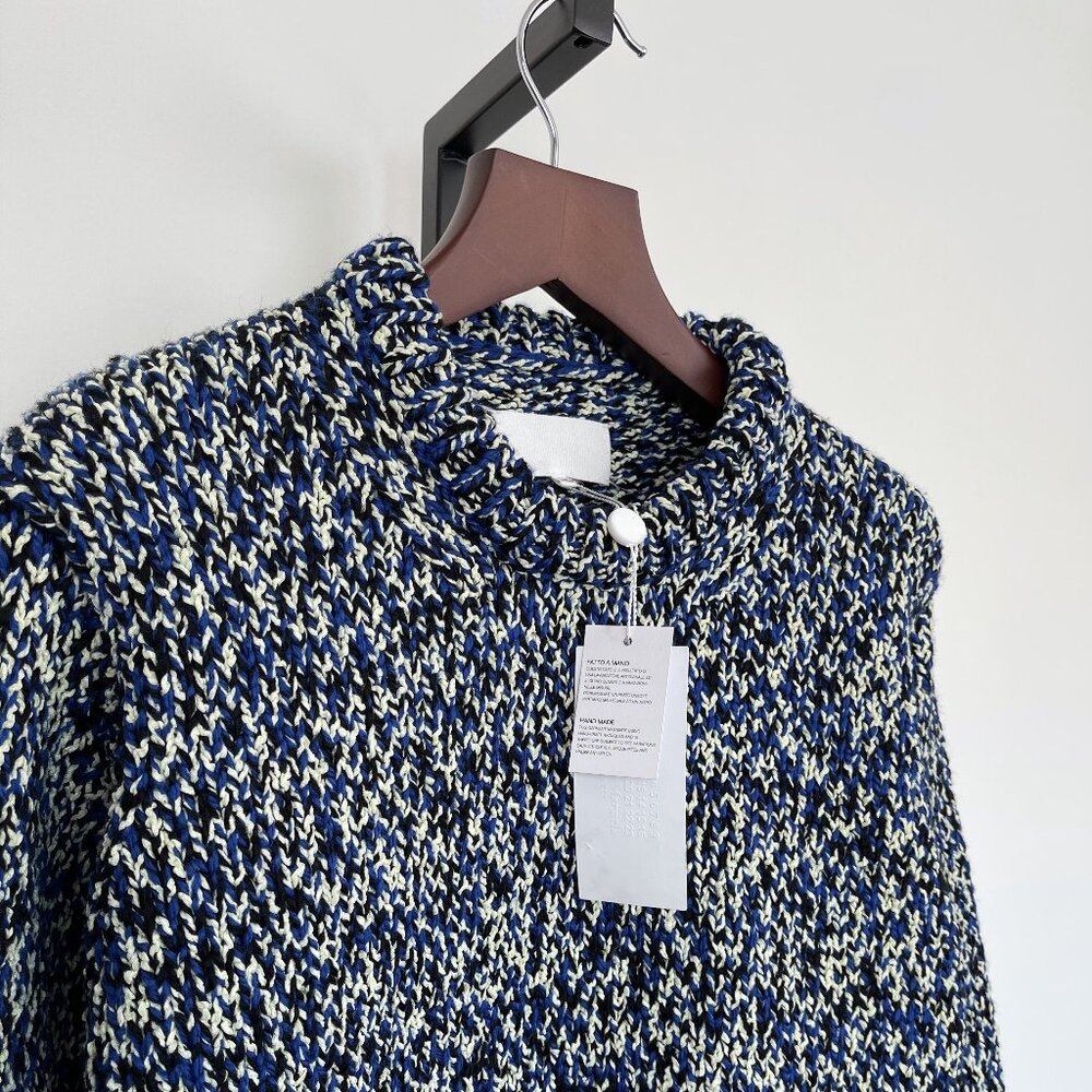 Maison Margiela: Handmade Wool Mouline Knit Stitch Embroidered Sweater SS22